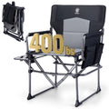 Portable Folding Camping Chair with Side Table, Black X10378
