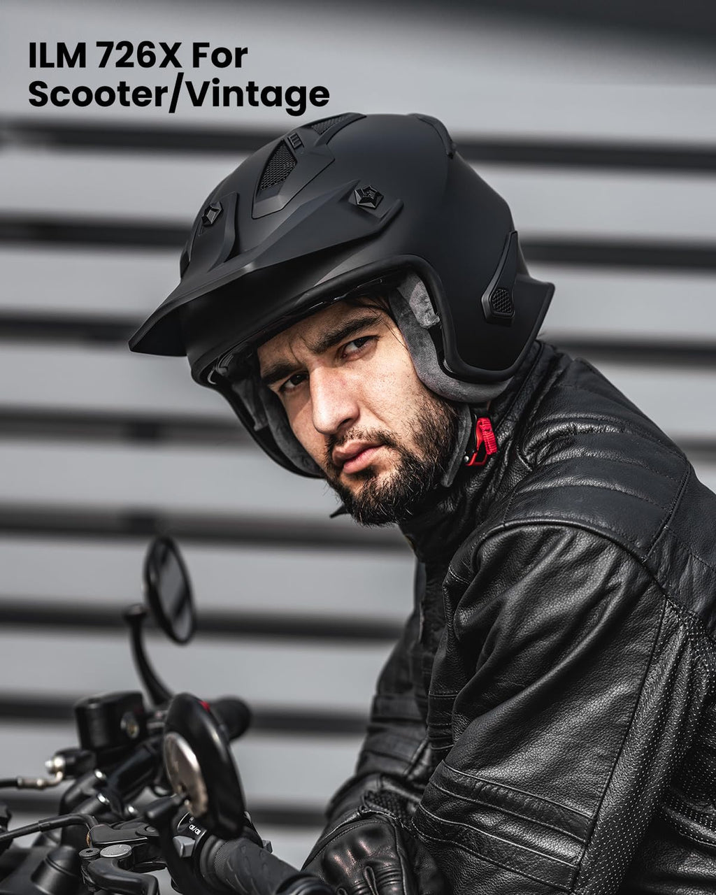 Open Face 3/4 Half Motorcycle Helmet DOT Matte Black M X51640