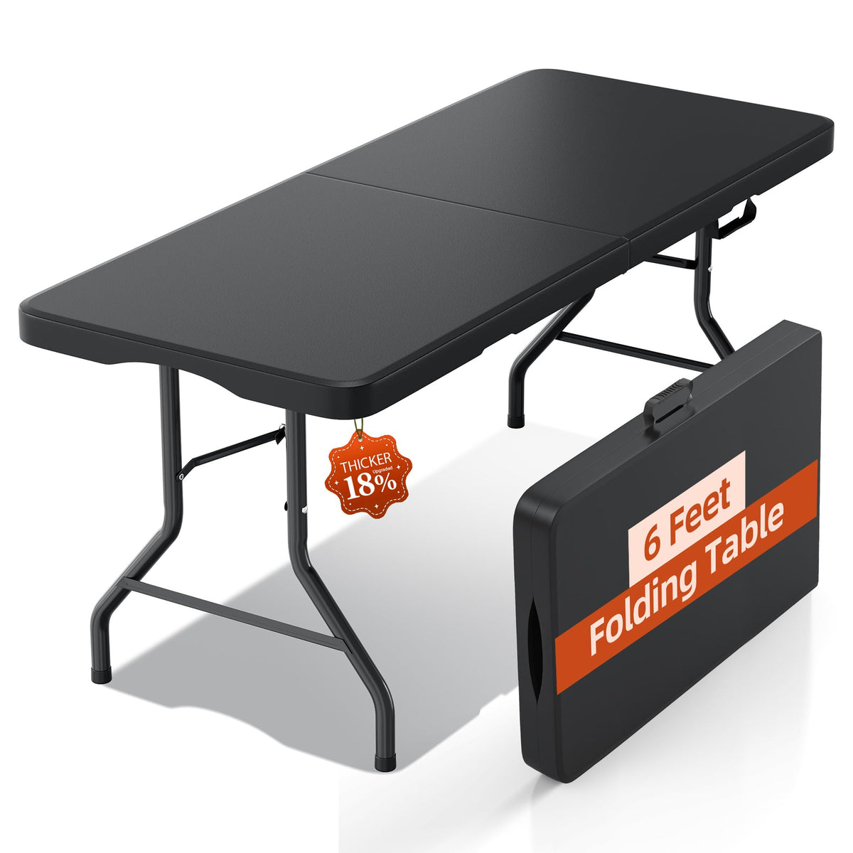 6FT Heavy Duty Foldable Plastic Table I285