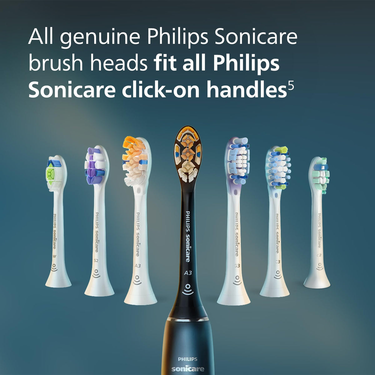 Black 2 Pack Replacement Electric Toothbrush Heads Q43105