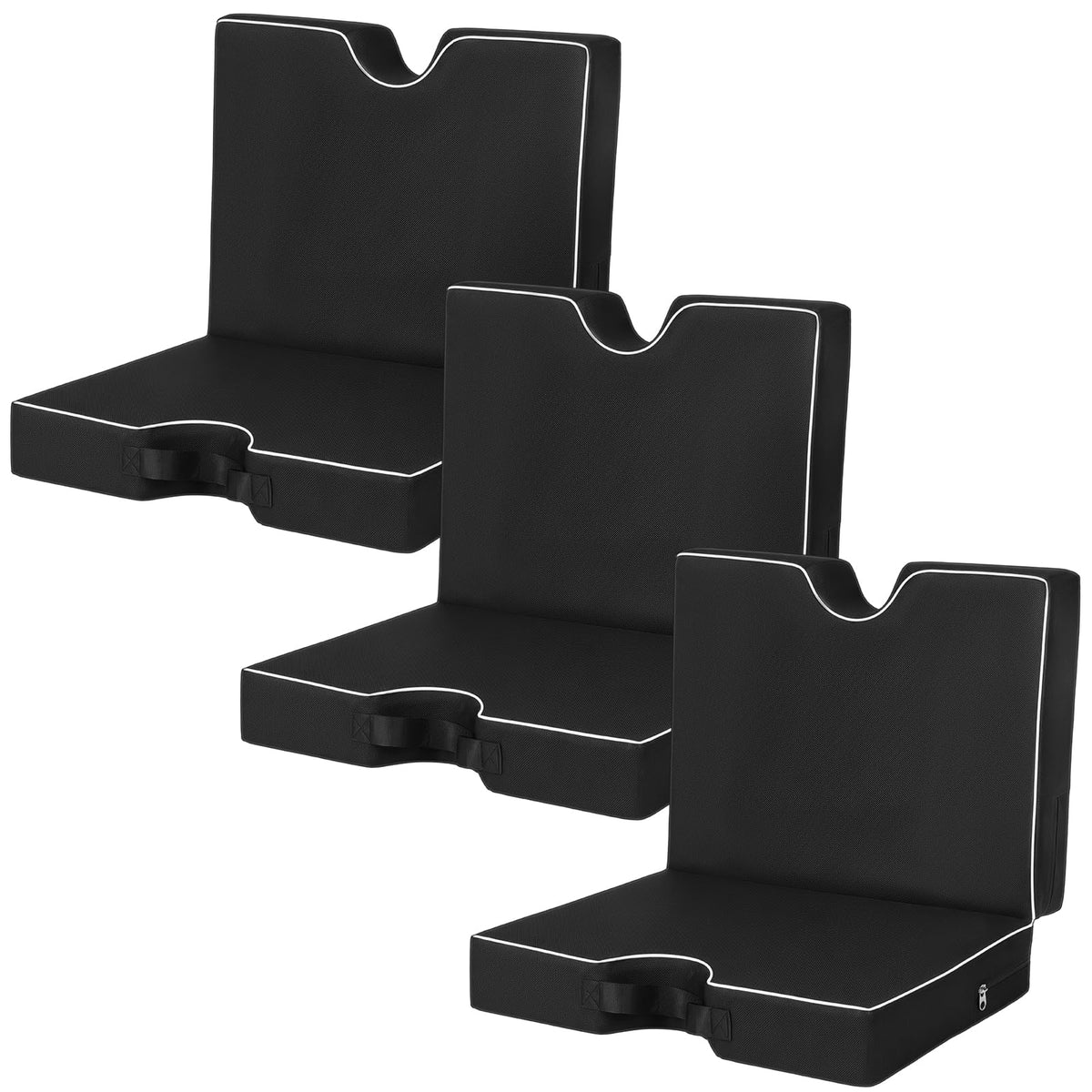 3 Pcs Portable Bleacher Chair Cushions with Handle K88913