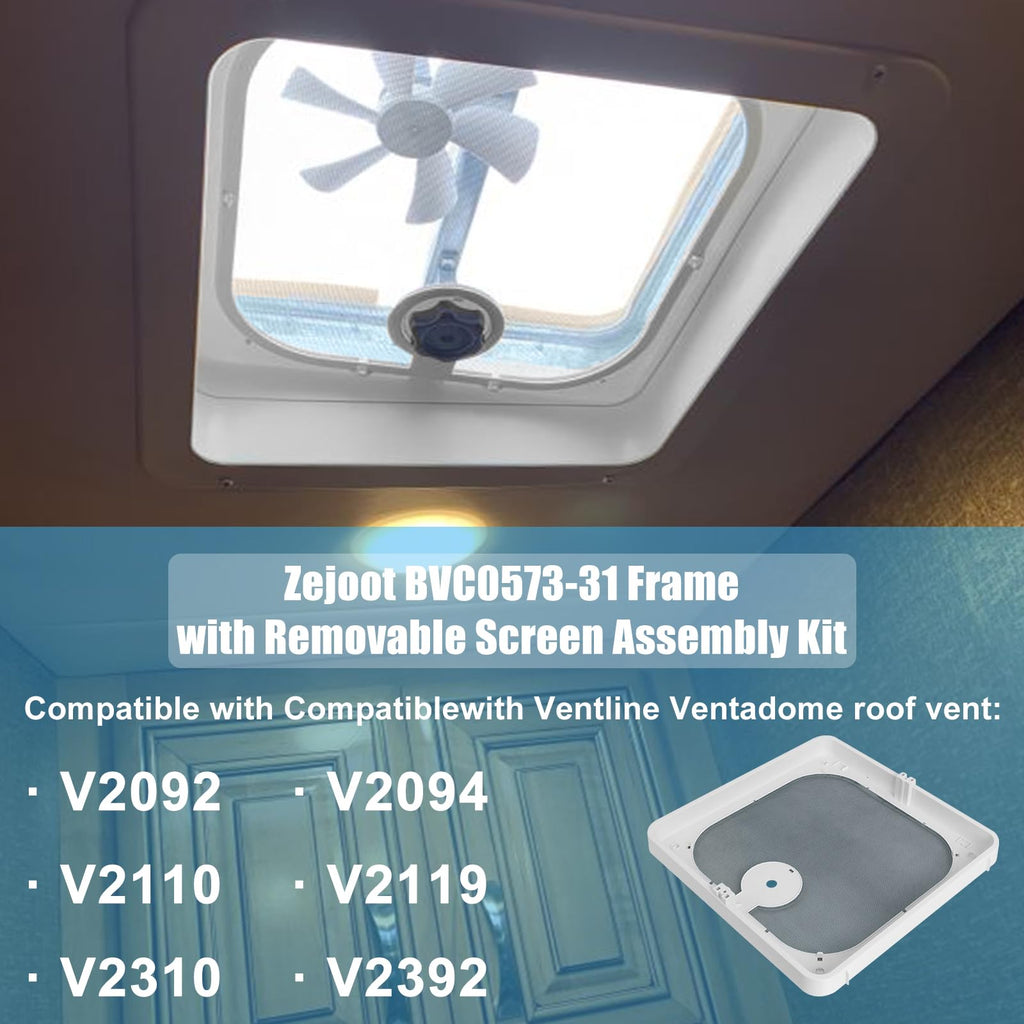Birch White Roof Vent Frame Screen Replacement 13.5×13.5inch J53422