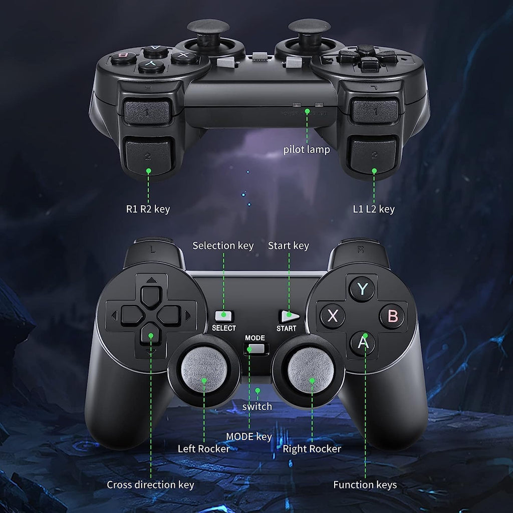 Retro Game Console Plug and Play 4K HDMI 15 Classic Emulators Dual 2.4G Wireless Controllers K7374