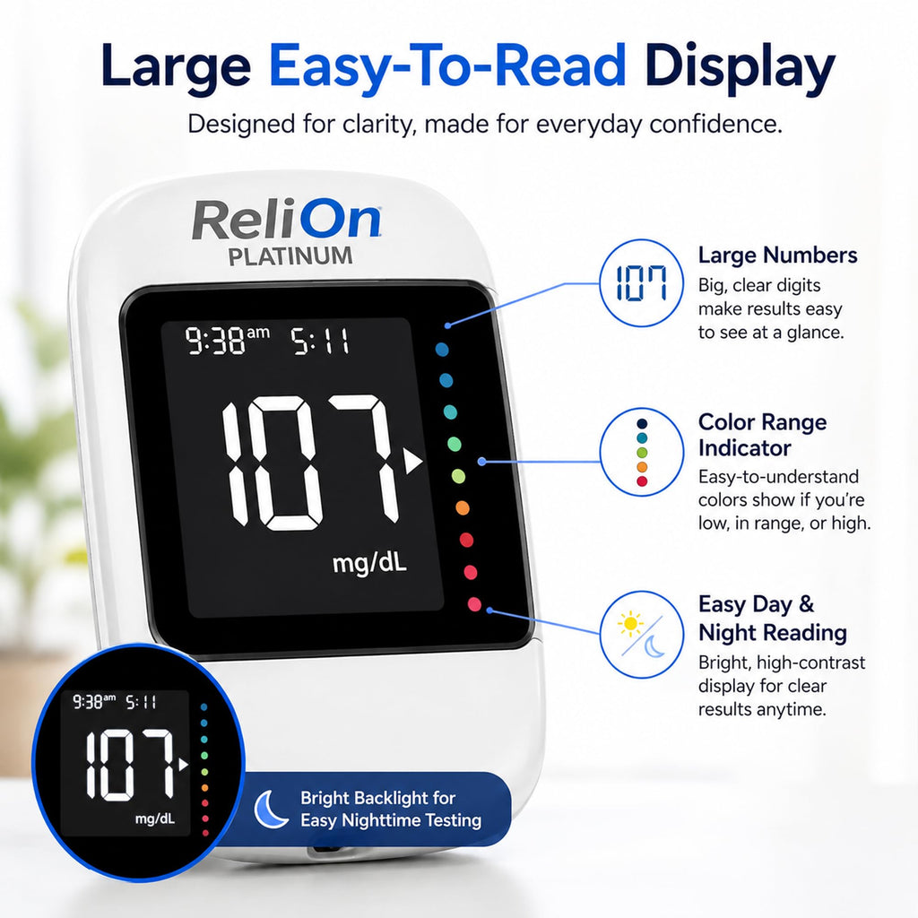 Blood Glucose Monitor Kit with 50 Test Strips H386