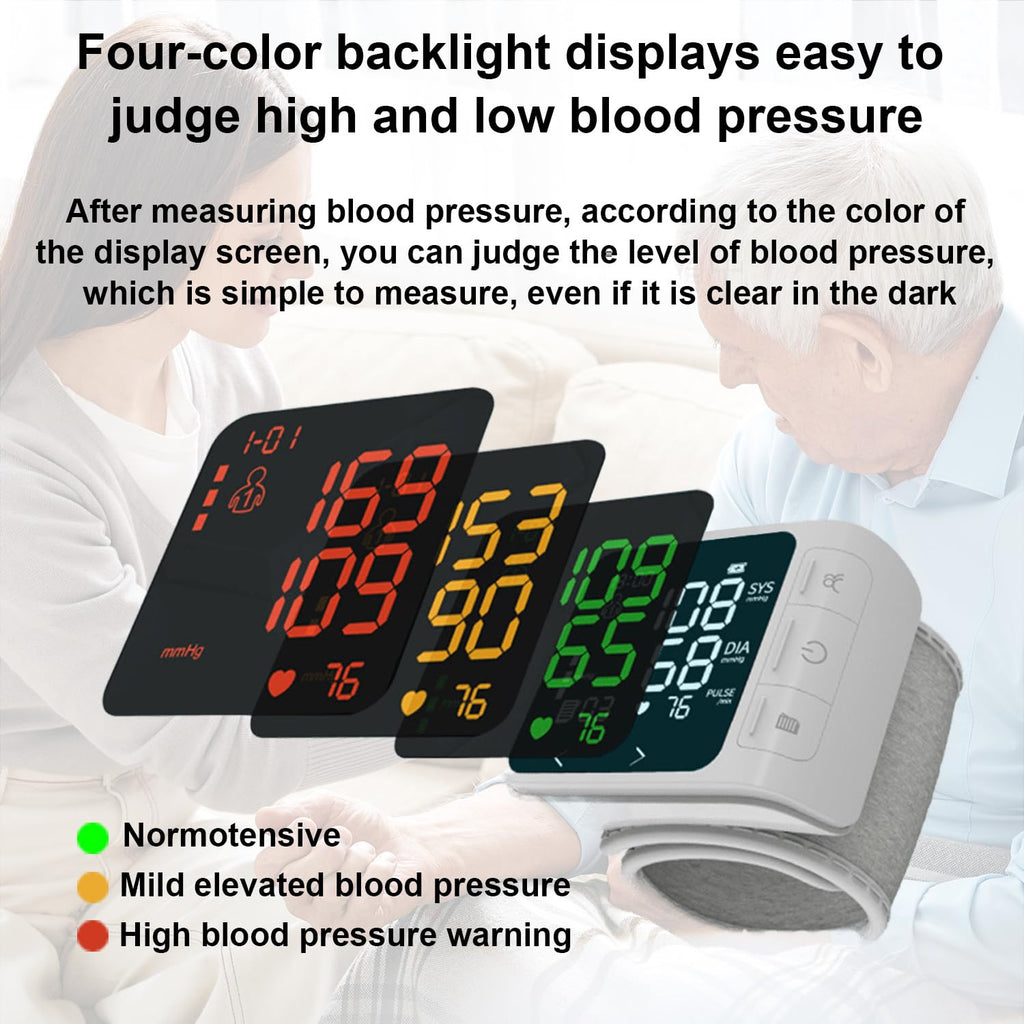Wrist Blood Pressure Monitor with 2 Users Memory LCD Display R21217