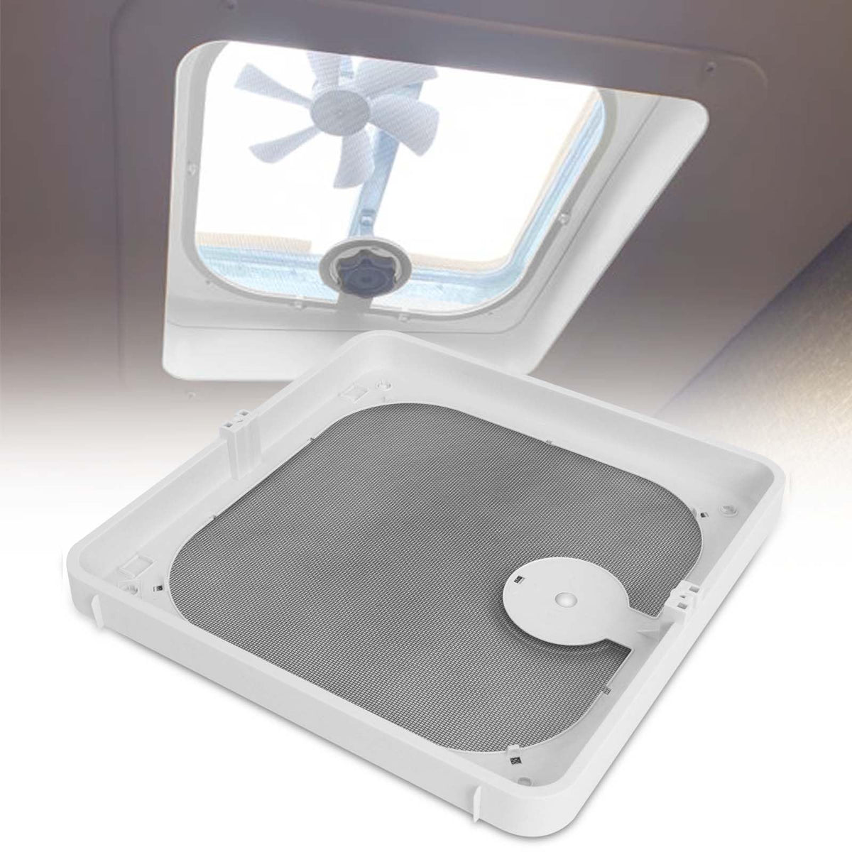 Birch White Roof Vent Frame Screen Replacement 13.5×13.5inch J53422