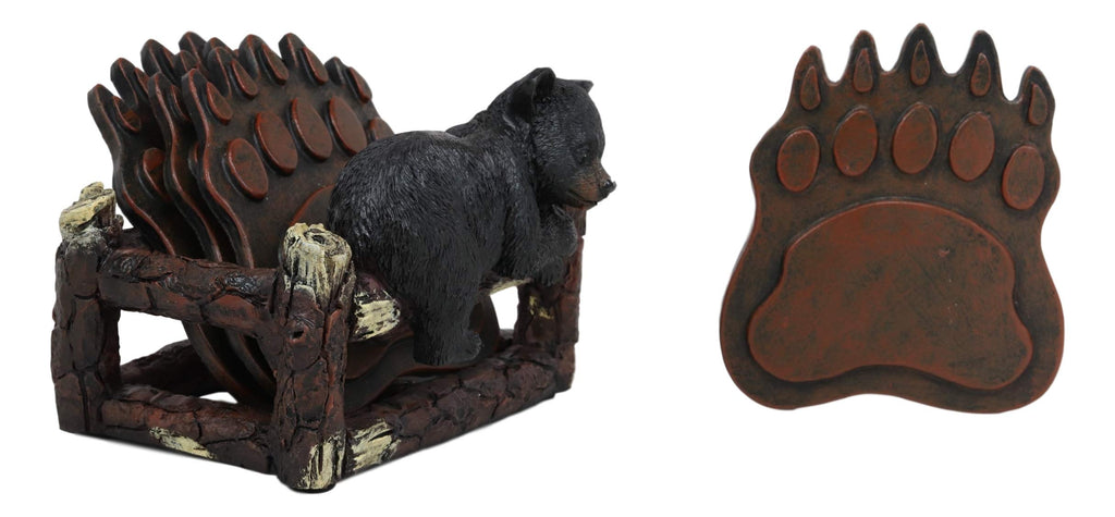 Coaster Set with 4 Bear Paw Tracks Coasters Y10754