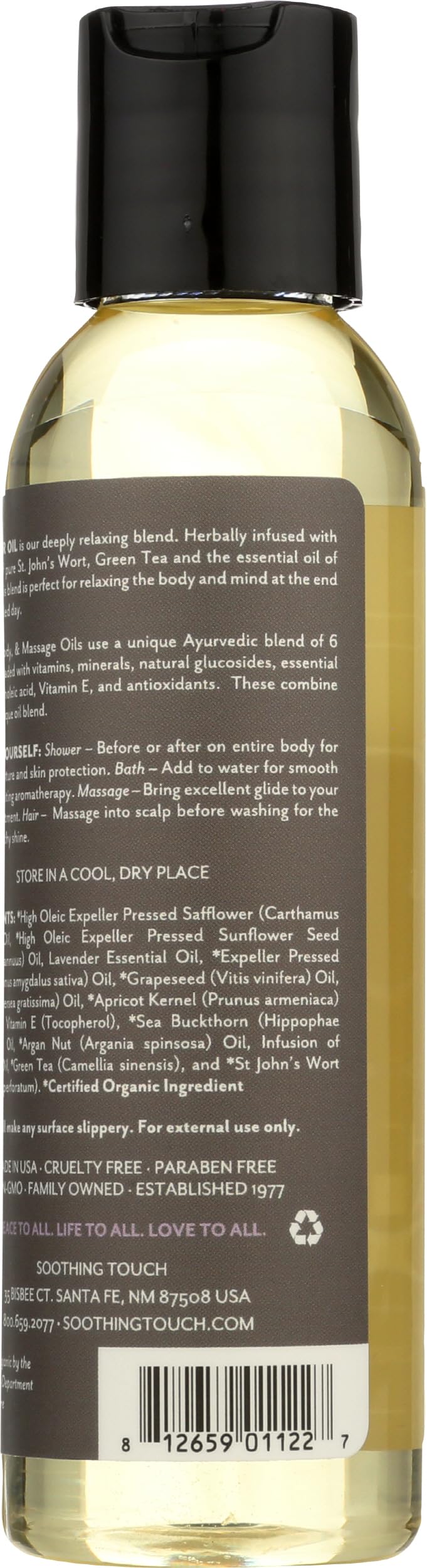 Organic Calming Lavender Bath, Body & Massage Oil, 4 Oz T78667