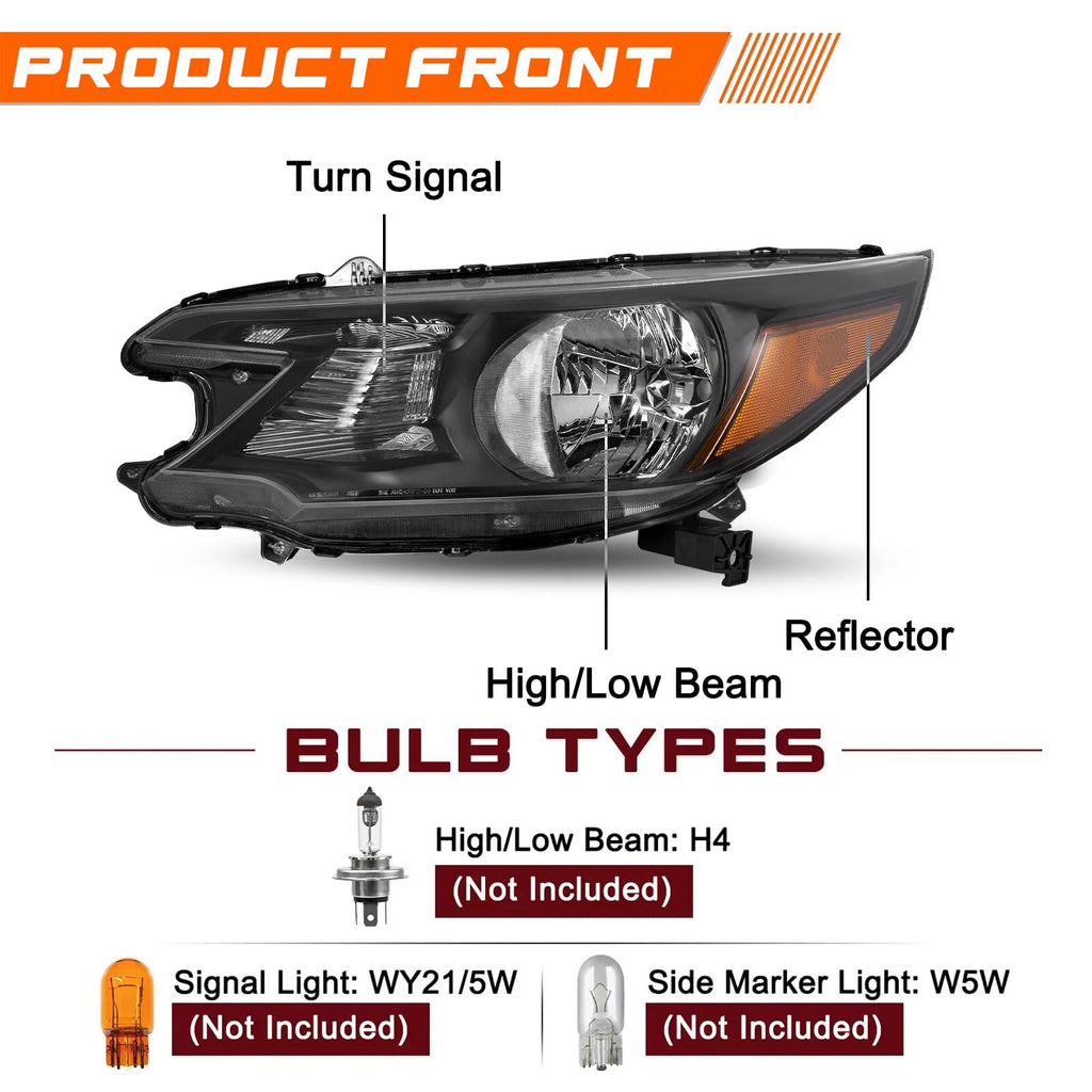 Black Halogen Headlight Assembly M306598