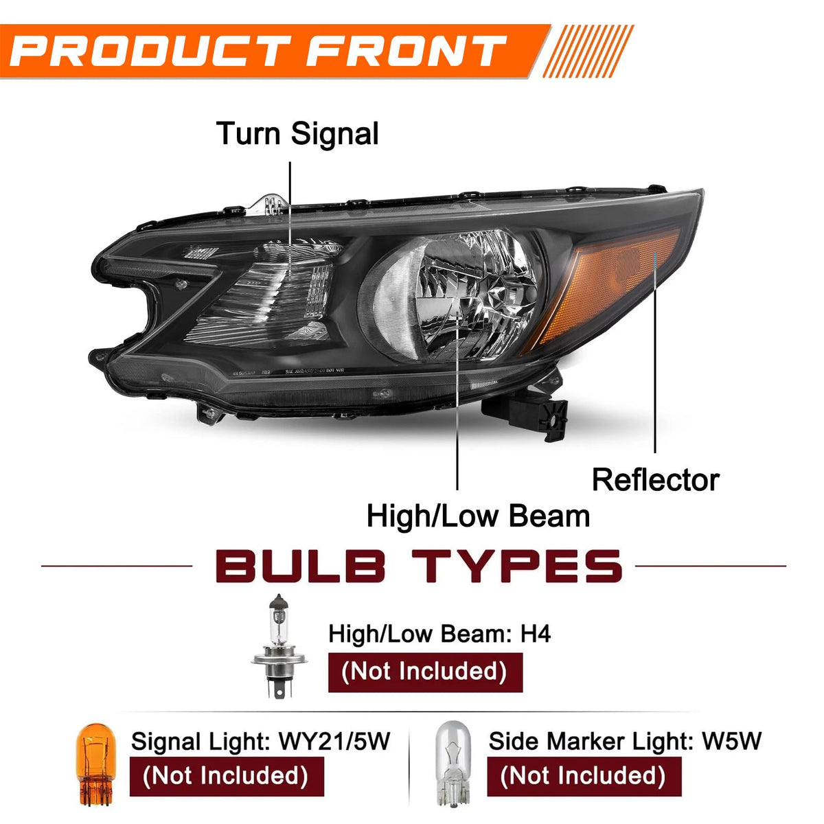 Black Halogen Headlight Assembly M306598