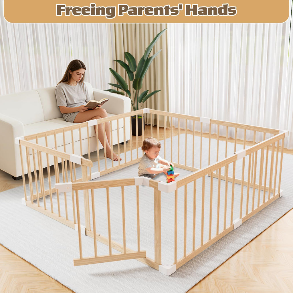 Wooden Baby Playpen 53"x53" B58614