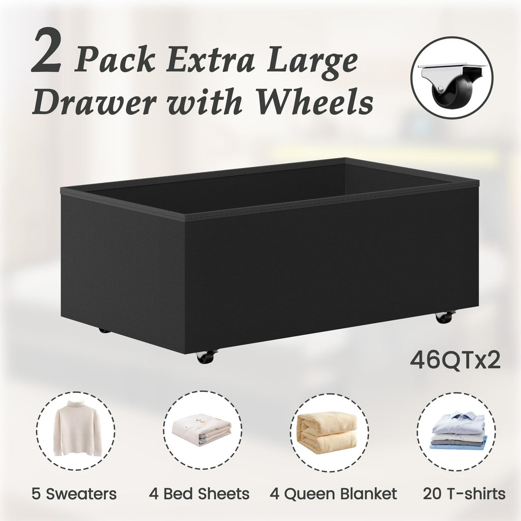 Queen Size Storage Bed Frame with Wood Headboard and LED Lights M160365
