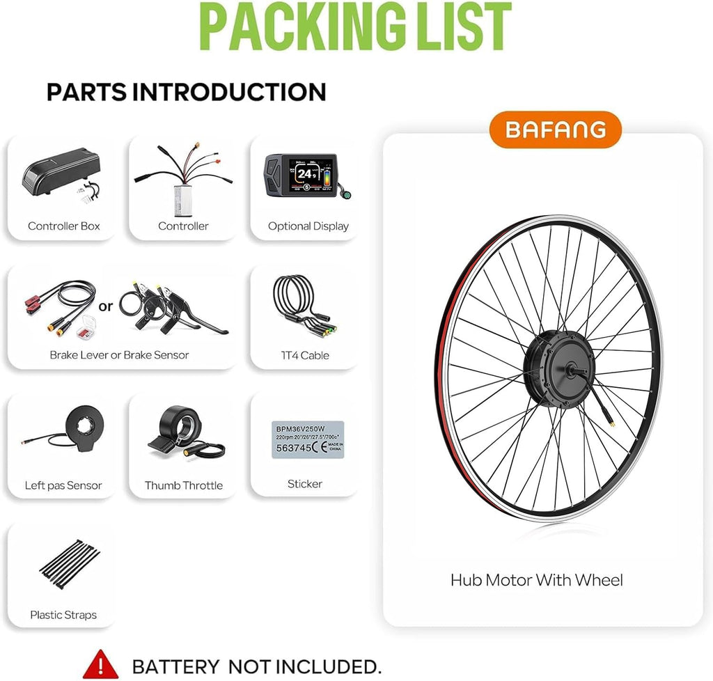 48V 500W Front Wheel Electric Bike Conversion Kit Z53379
