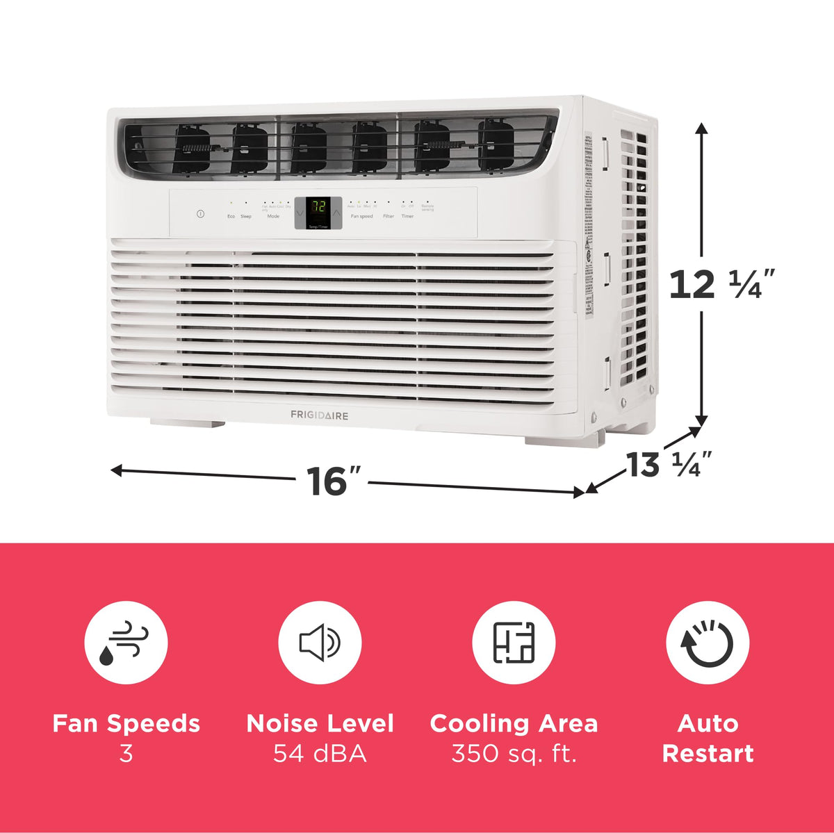 8,000 BTU White Window Air Conditioner with Remote Control B788794