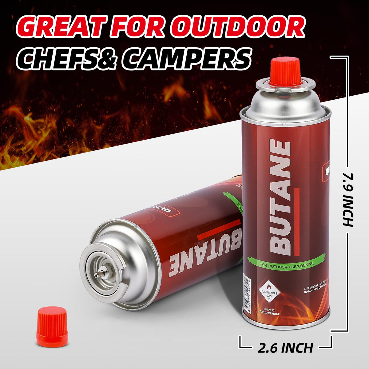8oz Butane Fuel Canisters 4 Pack S68274