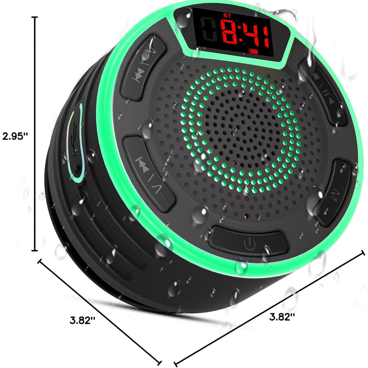 IPX7 Waterproof Portable Bluetooth Speaker with Suction Cup L2685