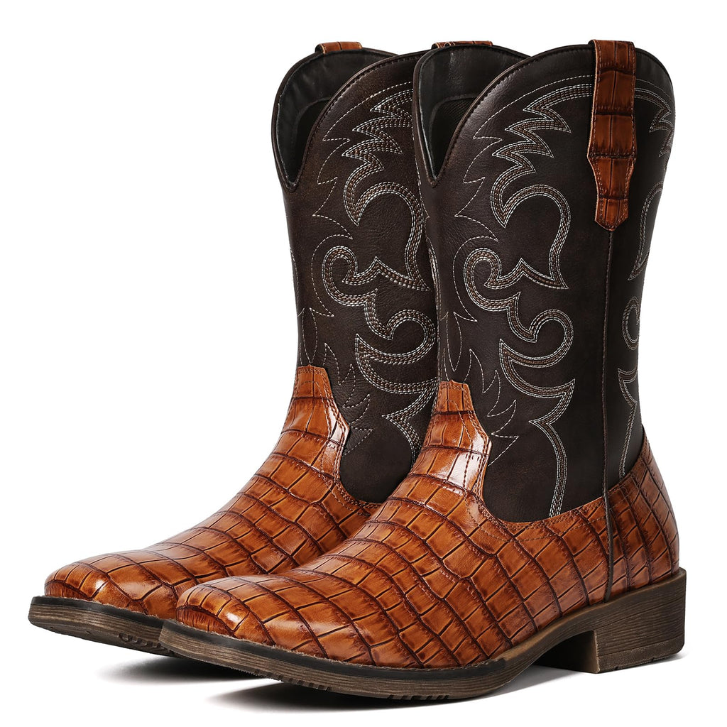 Cowboy Boots for Men Caiman Tail Print L3807