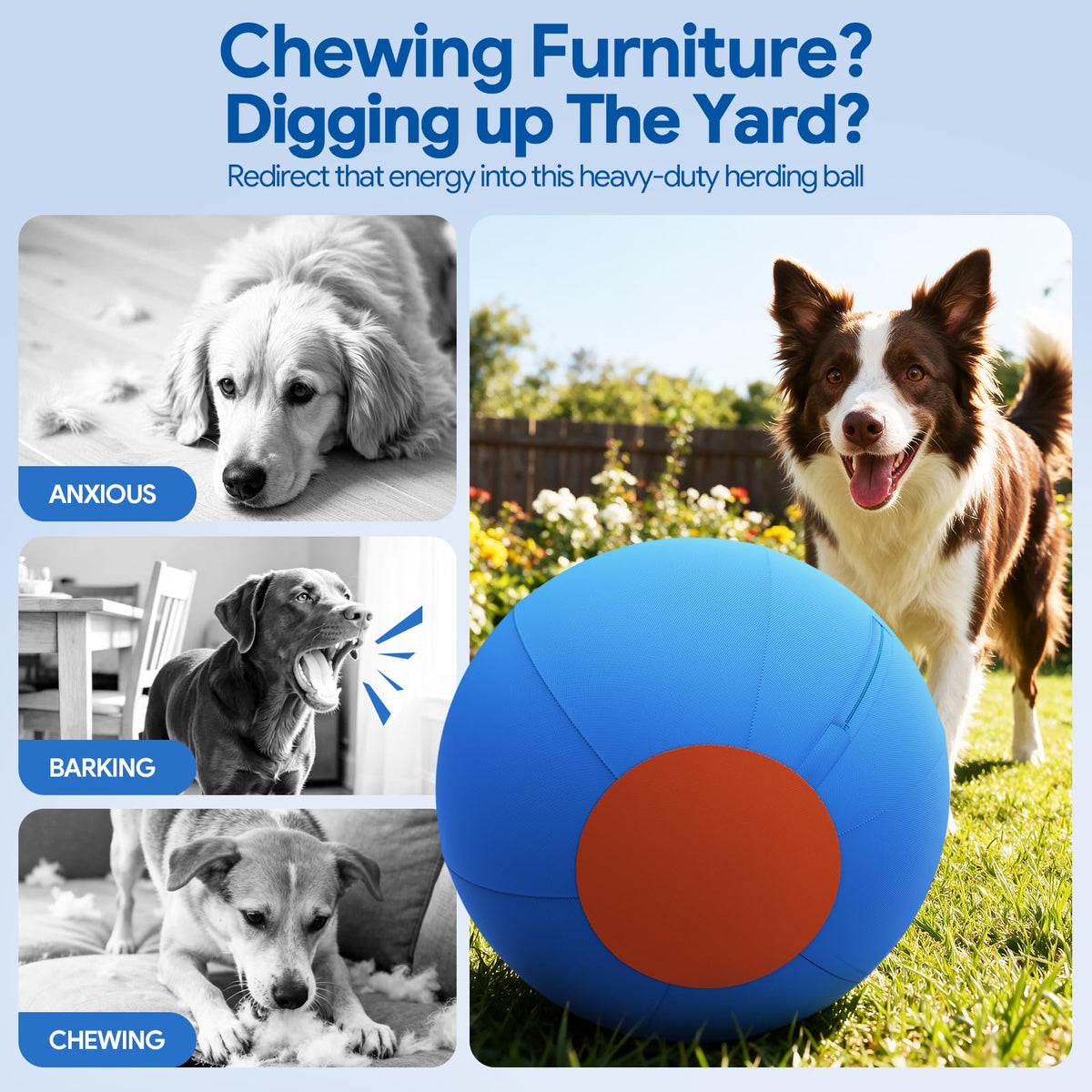 18'' 1300D Chew Resistant Interactive Dog Toy for Large Breeds O2912