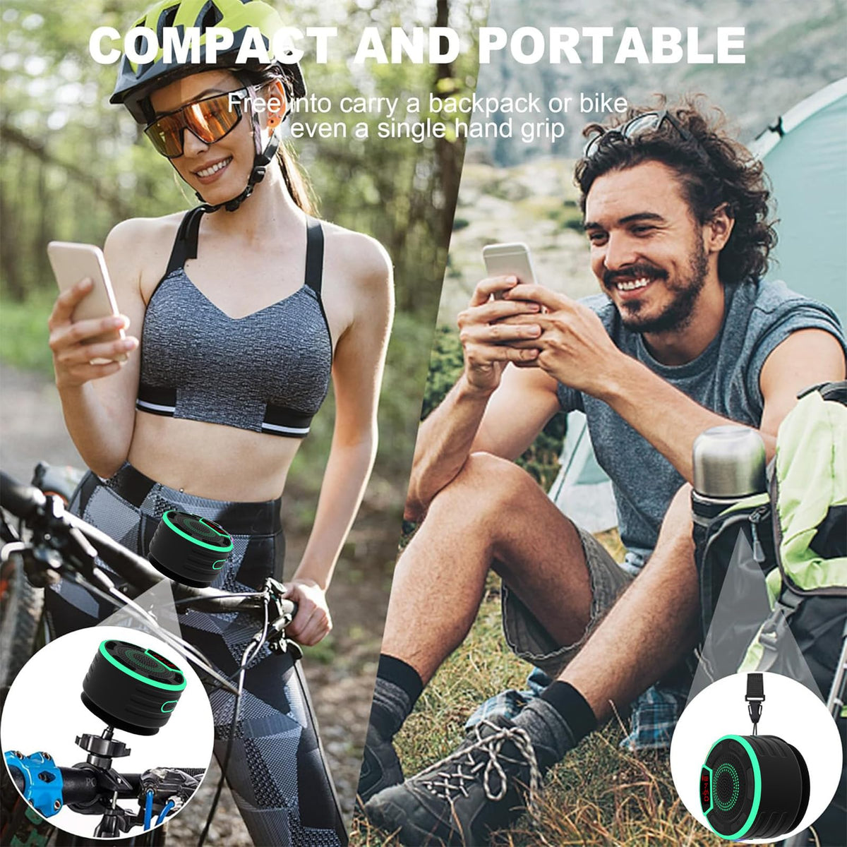 IPX7 Waterproof Portable Bluetooth Speaker with Suction Cup L2685