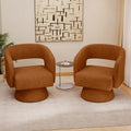 Set of 2 Chenille Swivel Accent Chair T6011