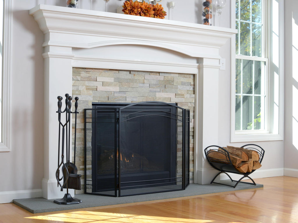 Black Fireplace Screen Q36061