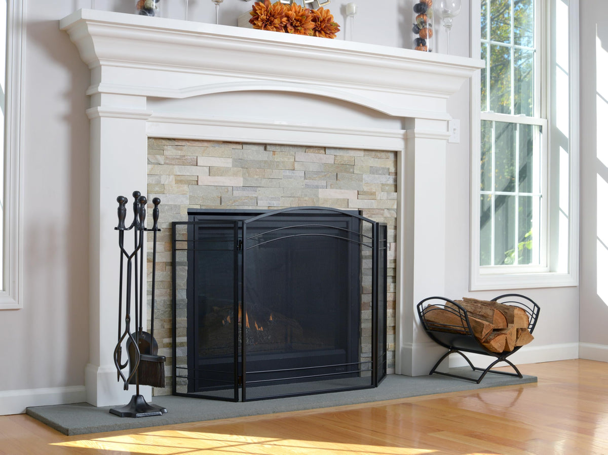 Black Fireplace Screen Q36061