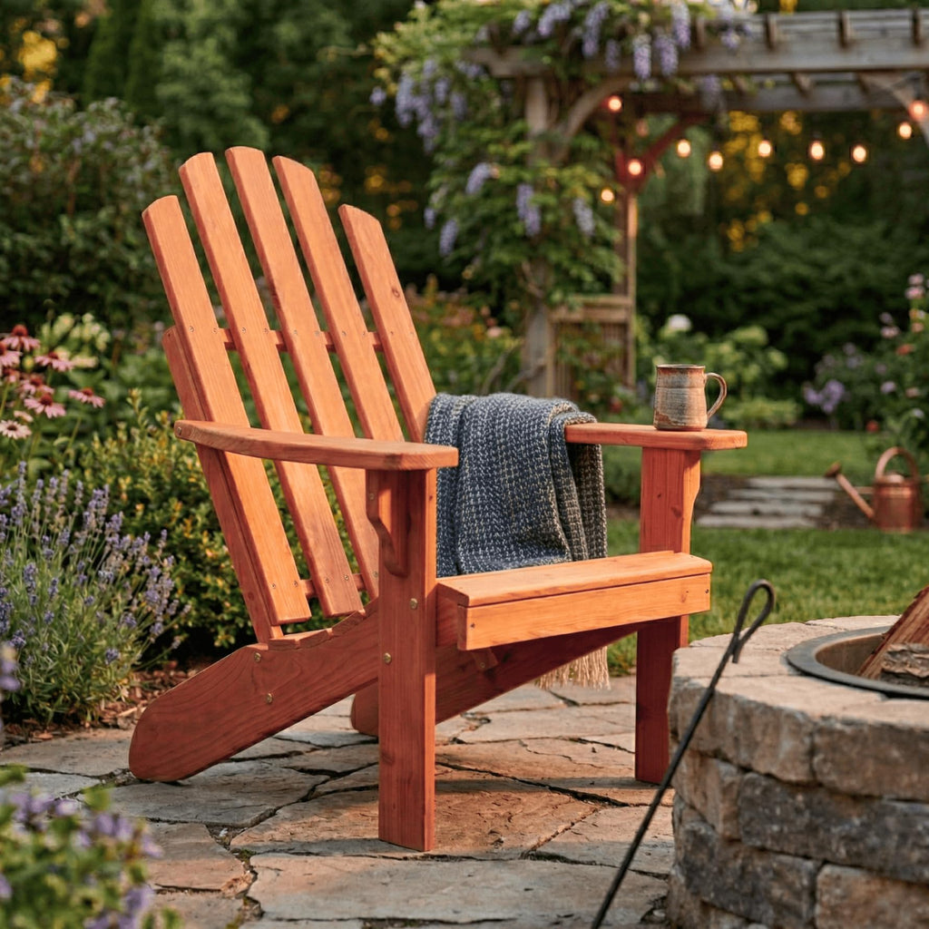 Cedar Stain Adirondack Chair O8936