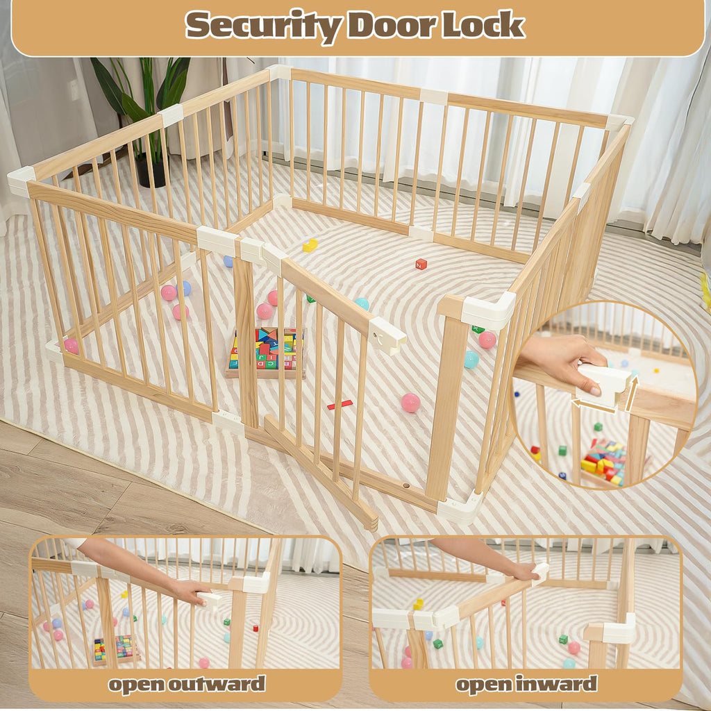 Wooden Baby Playpen 53"x53" B58614