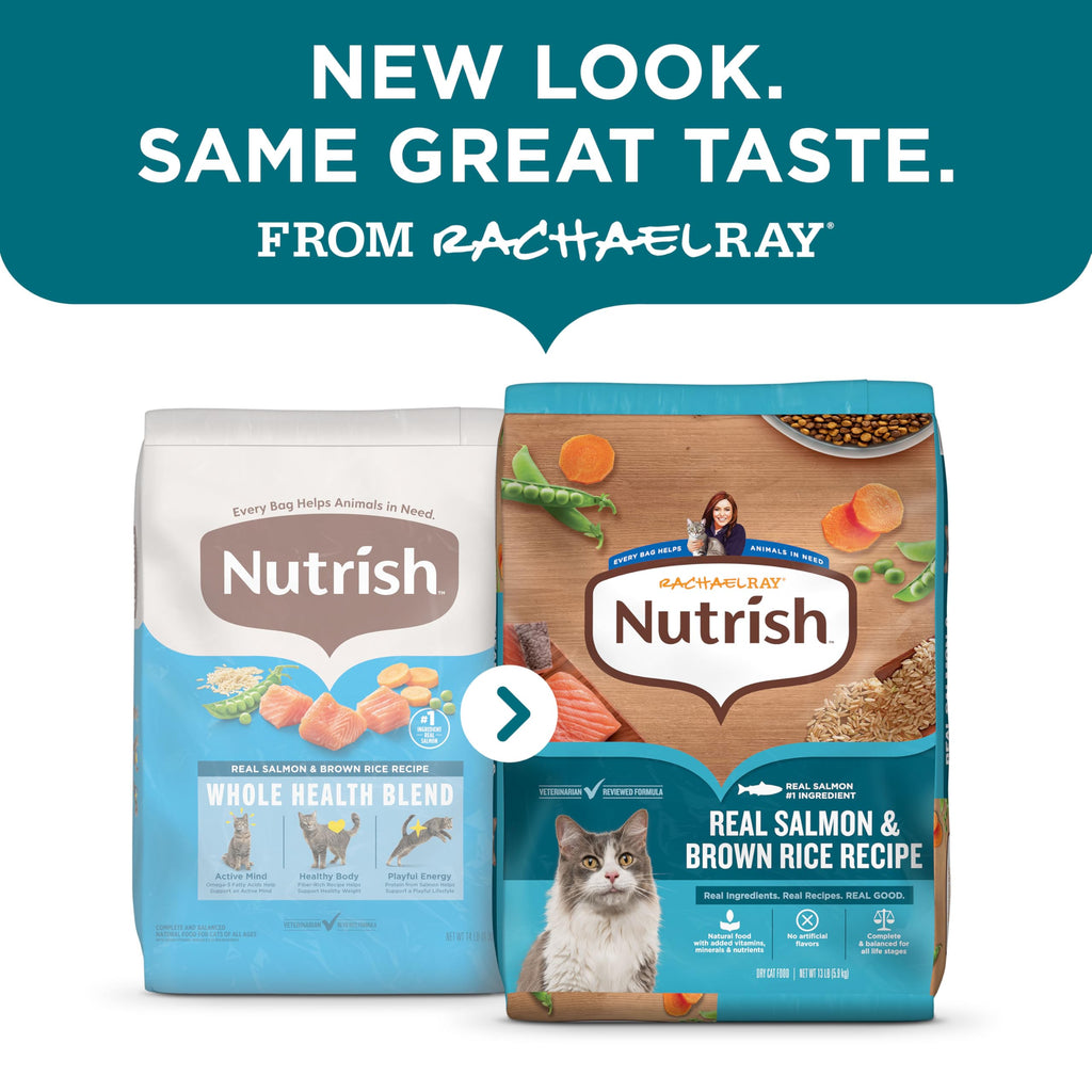 Salmon & Brown Rice Recipe Dry Cat Food 14 lb. Bag Q3373