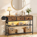 Console Table with Power Outlets and LED Lights E197839