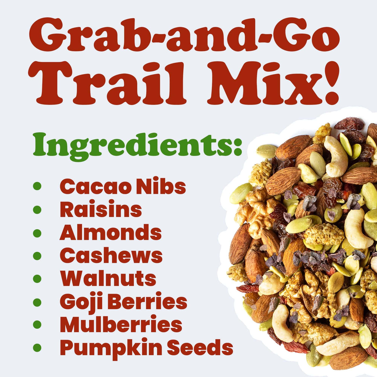 Organic Raw Snack Mix, 8 Ounces C468397
