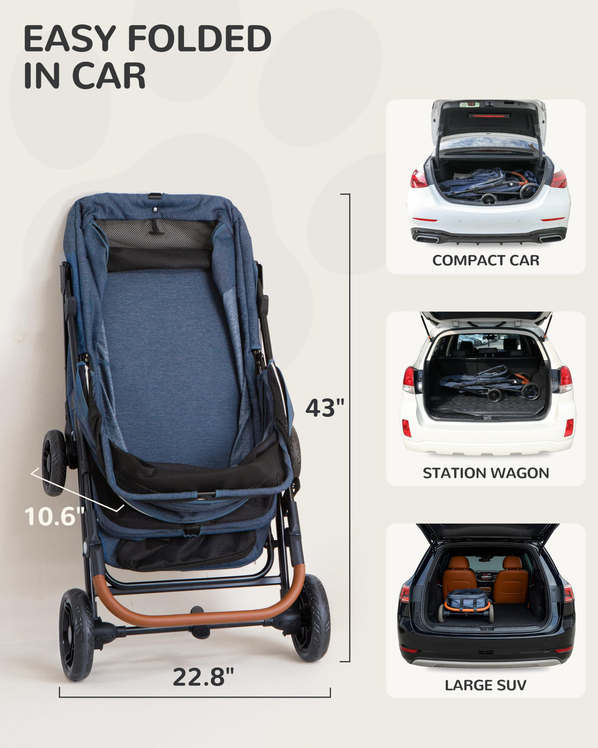 Large & Medium Dog Stroller J58304