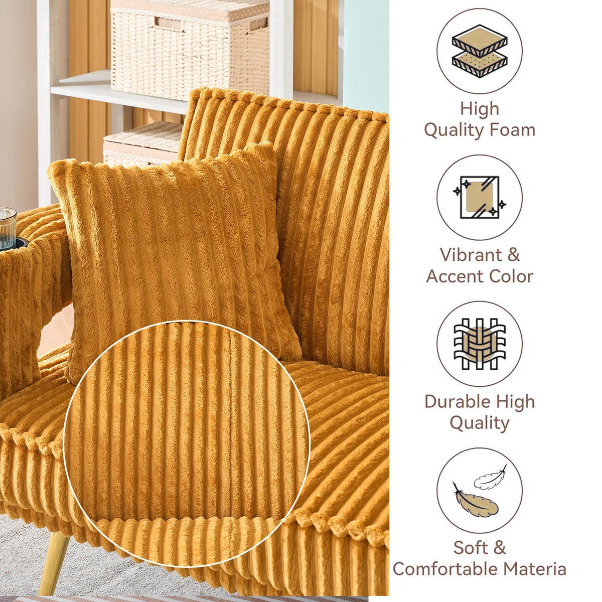 Orange Velvet Convertible Sofa Bed I736