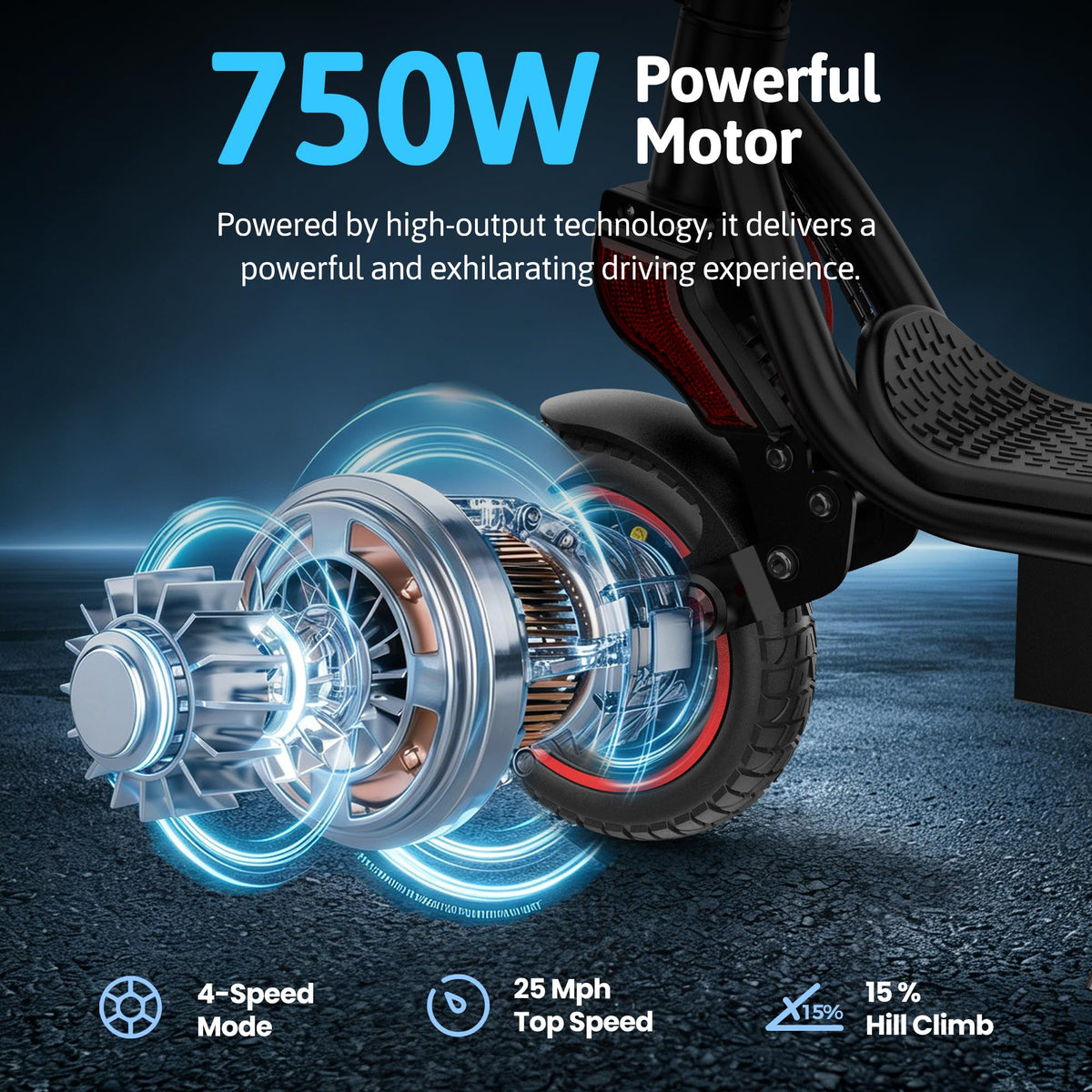 500W Electric Scooter with 10" Tires P4652