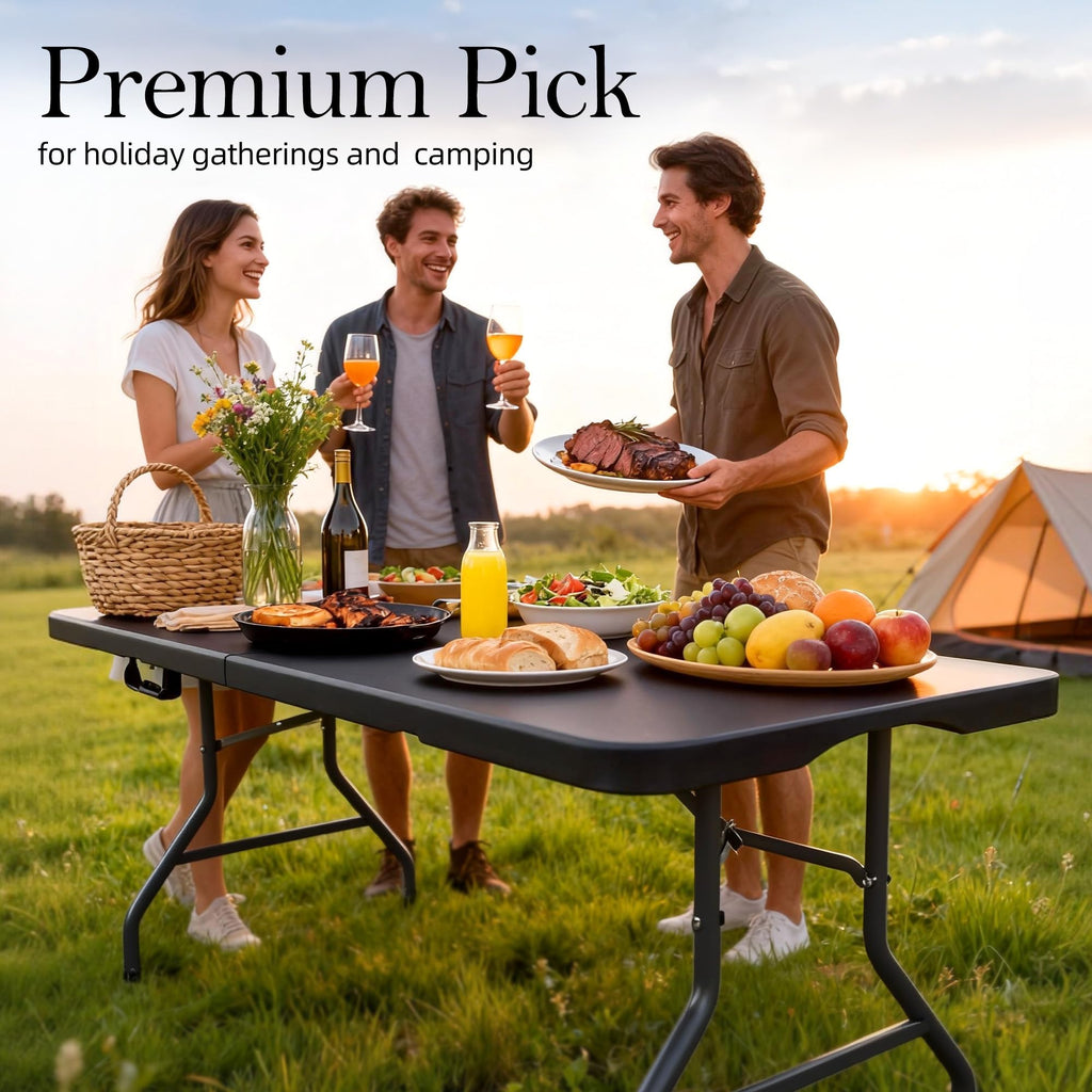 6FT Heavy Duty Foldable Plastic Table I285