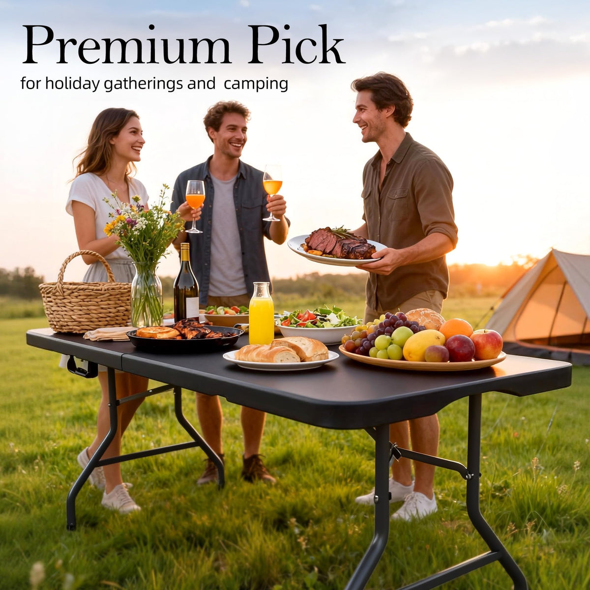 6FT Heavy Duty Foldable Plastic Table I285