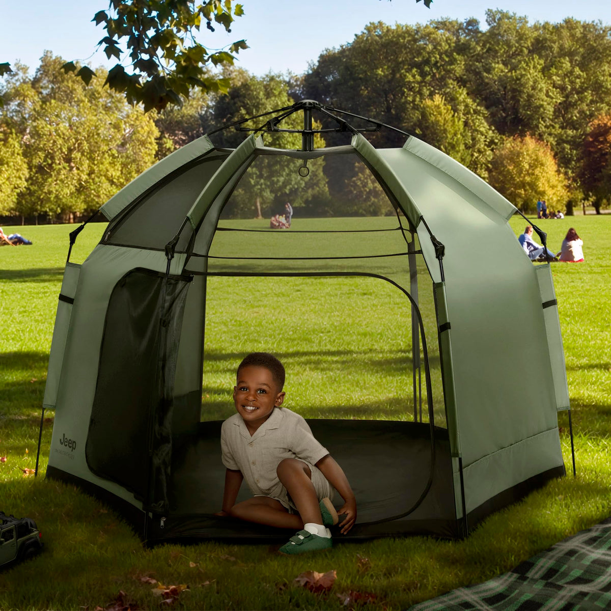 Olive Green Pop-Up Play Yard P394936