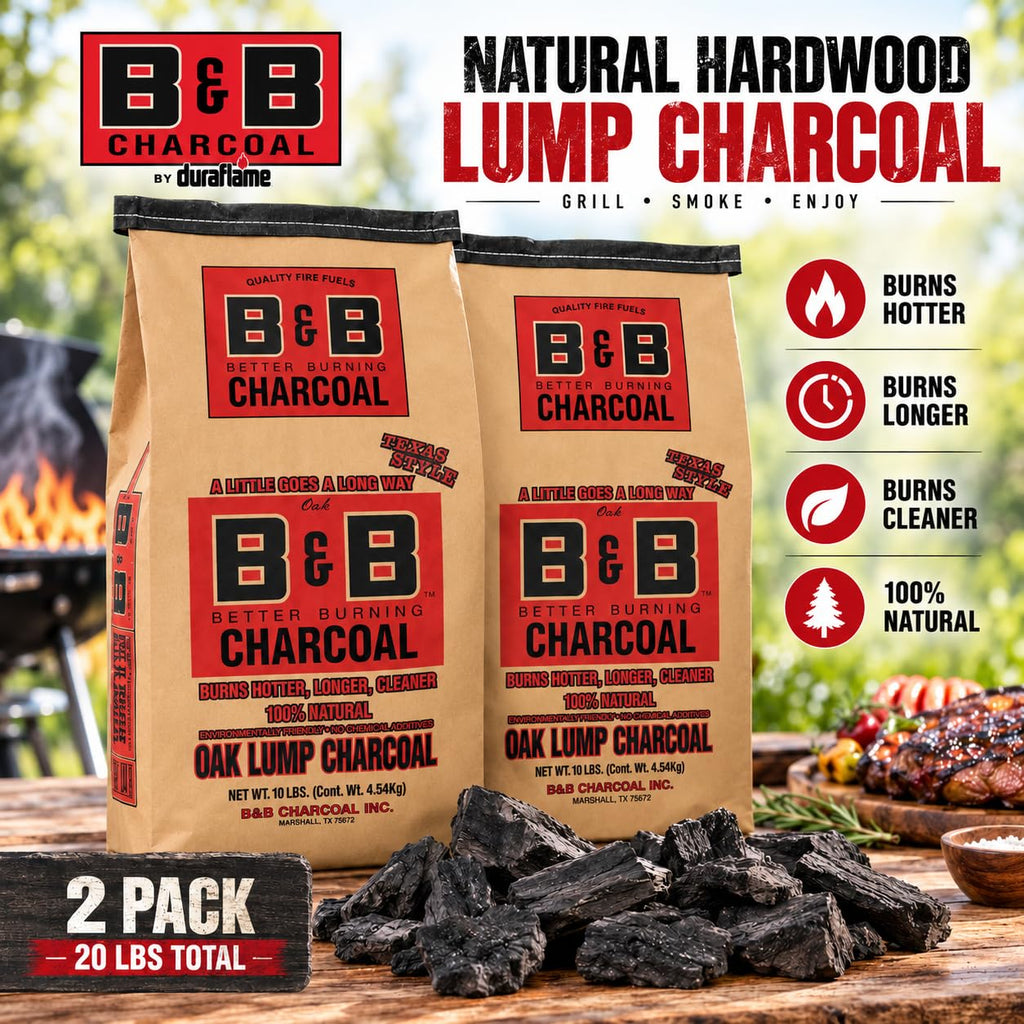 Oak Lump Charcoal 10 lb Bags 2 Pack A634207