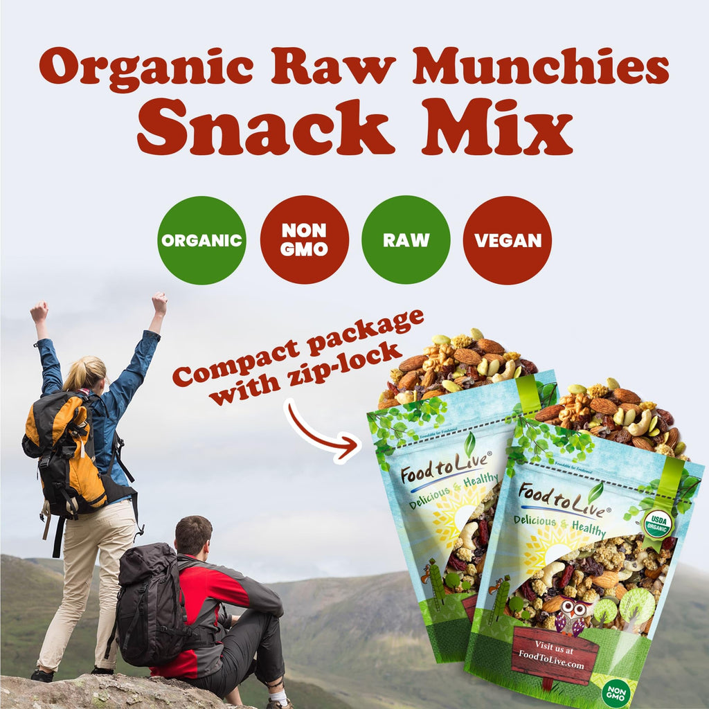 Organic Raw Snack Mix, 8 Ounces C468397