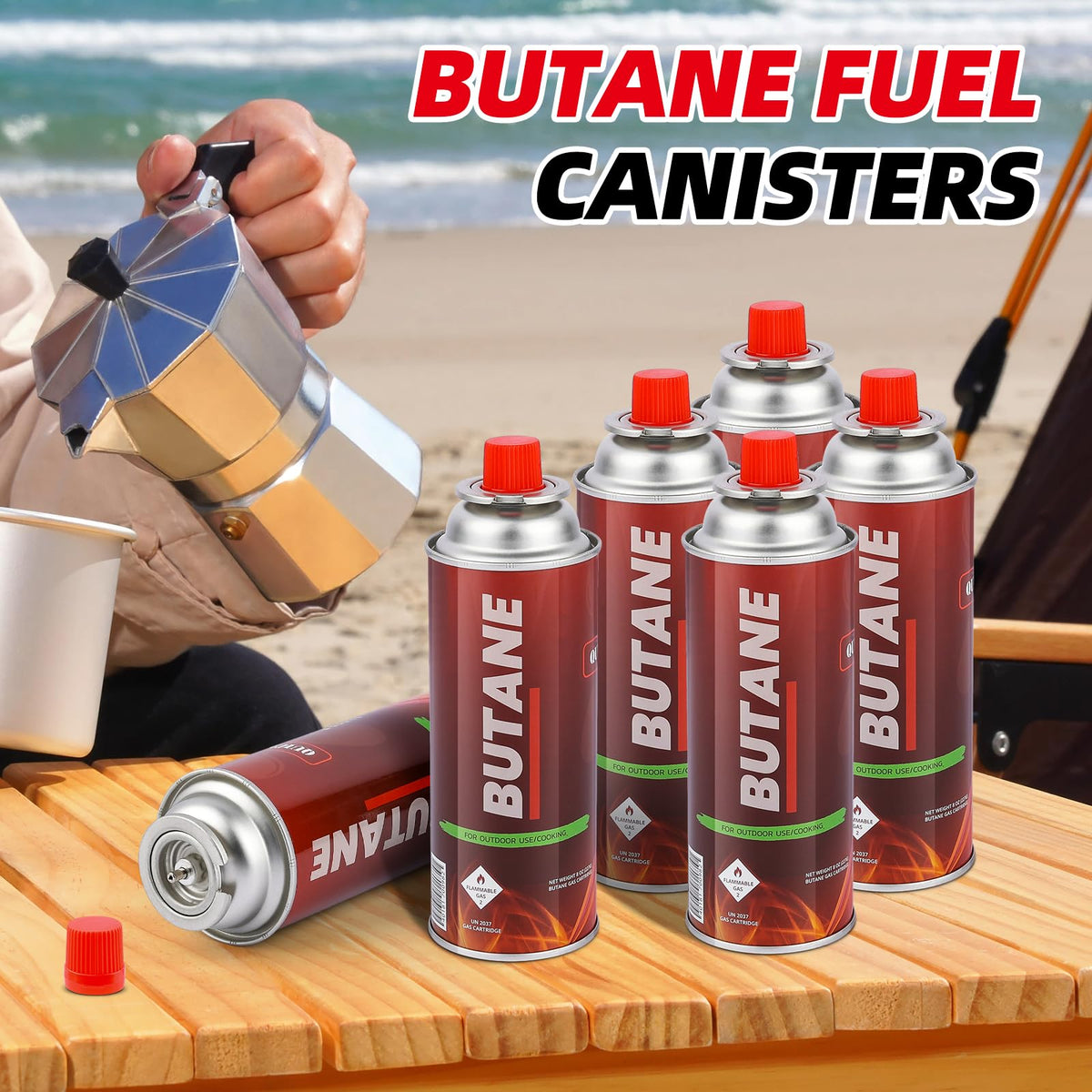 8oz Butane Fuel Canisters 4 Pack S68274