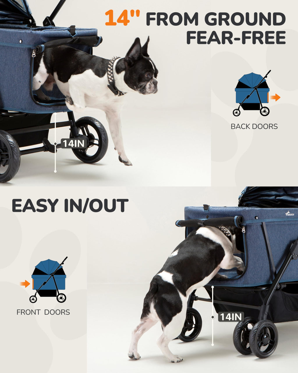 Large & Medium Dog Stroller J58304
