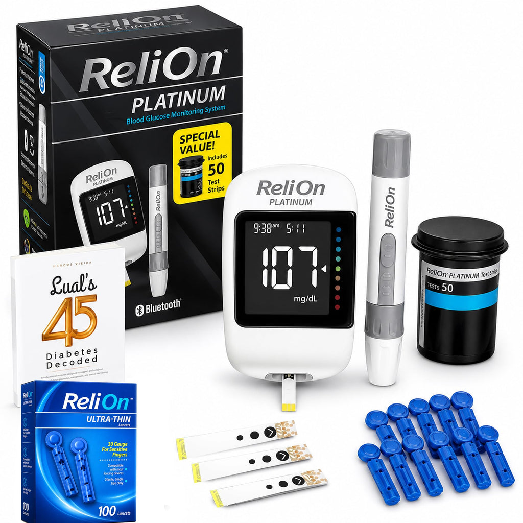Blood Glucose Monitor Kit with 50 Test Strips H386