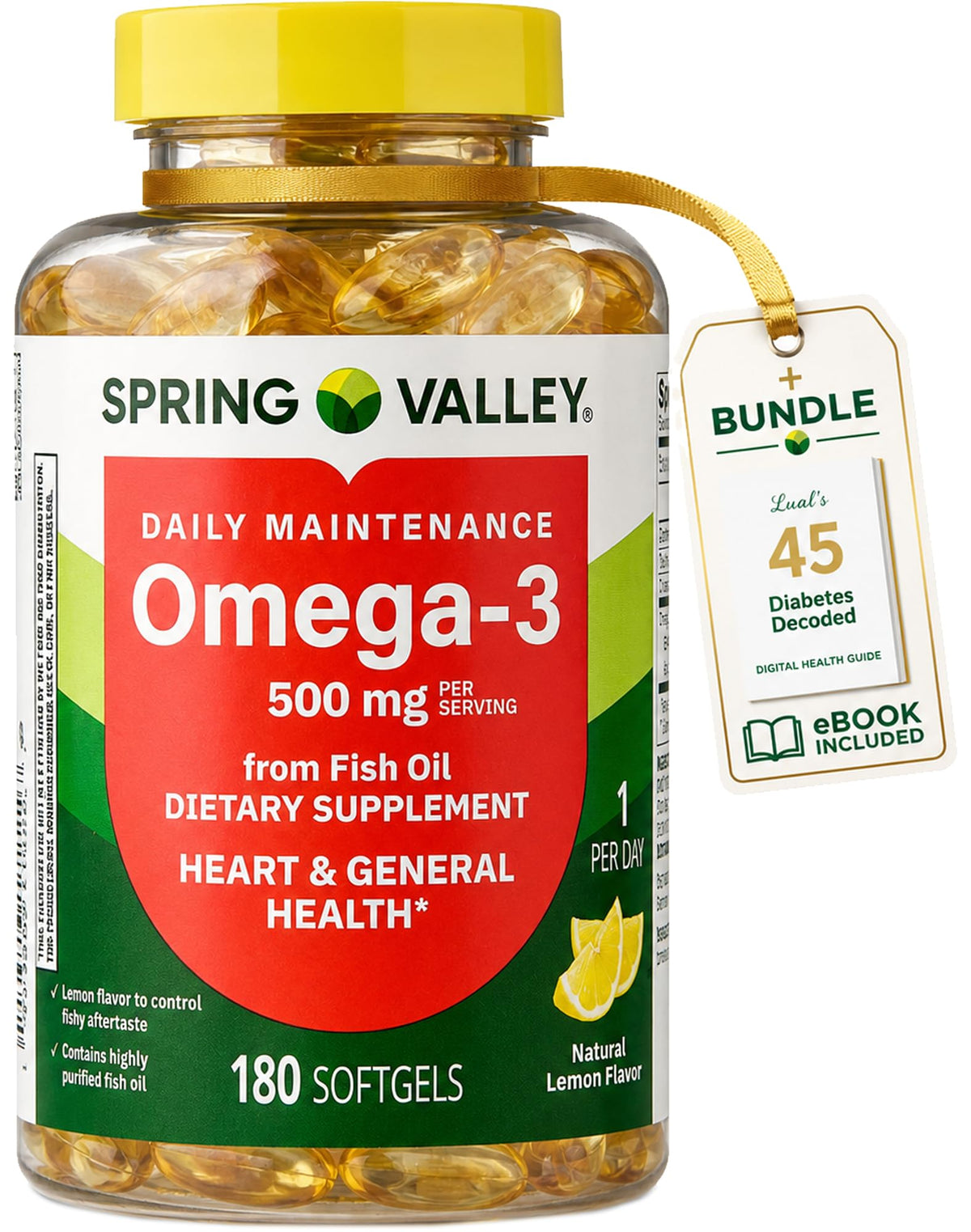 Omega-3 500 mg Fish Oil Dietary Supplements B8839