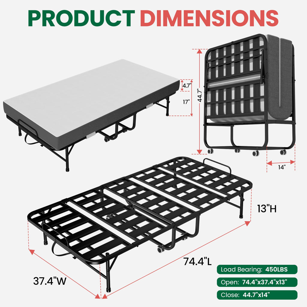 75"x38" Folding Bed E749