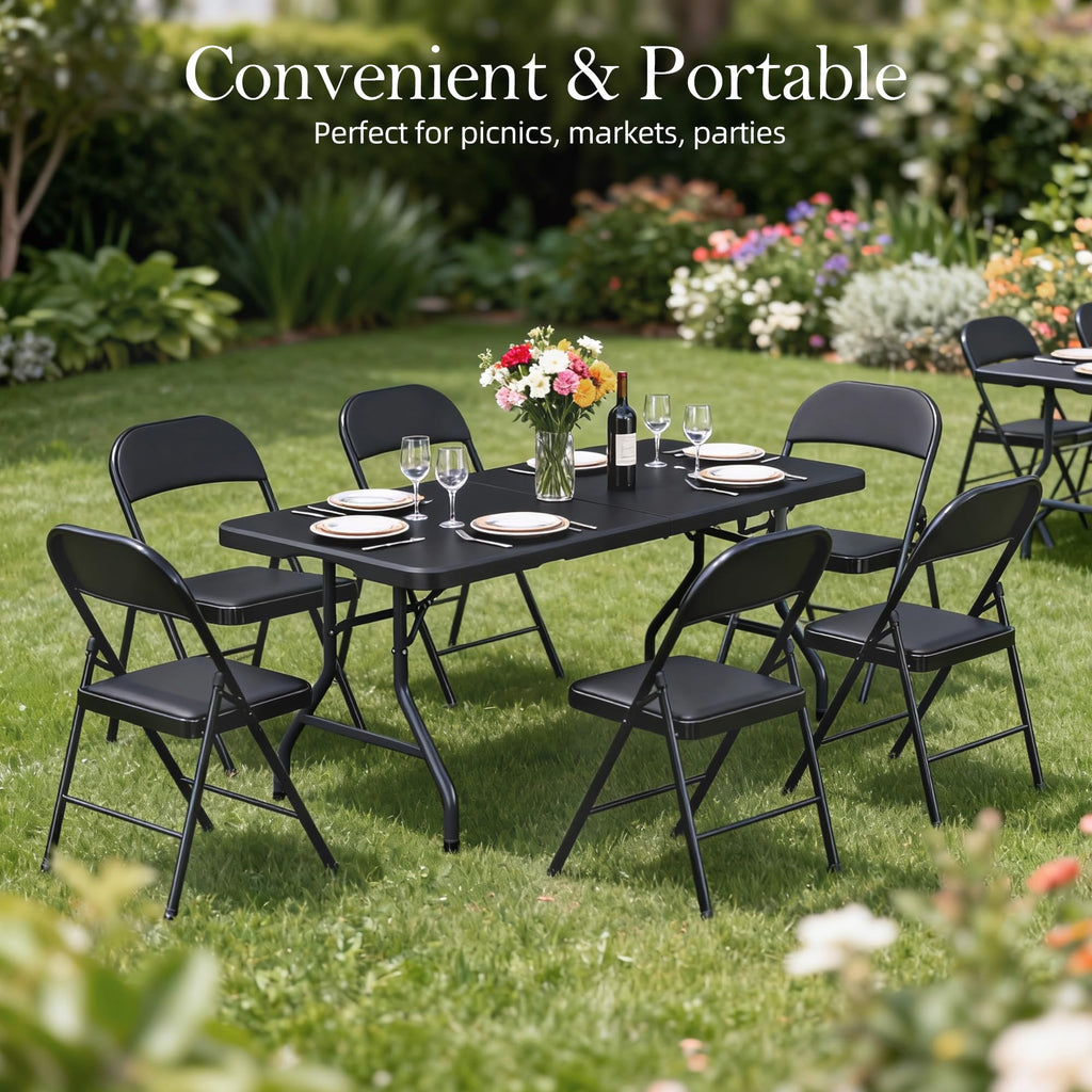 6FT Heavy Duty Foldable Plastic Table I285