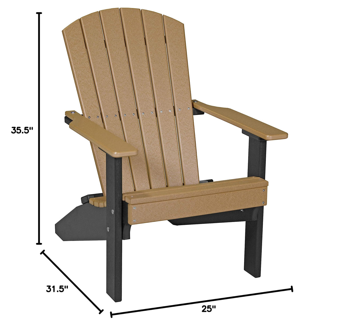 Cedar Black Poly Lumber Adirondack Chair W7210