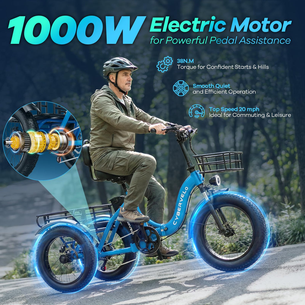 Fat Tire Folding Electric Trike Q24008
