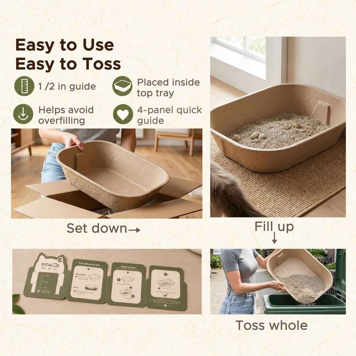 Disposable Litter Box for Kittens Y441866
