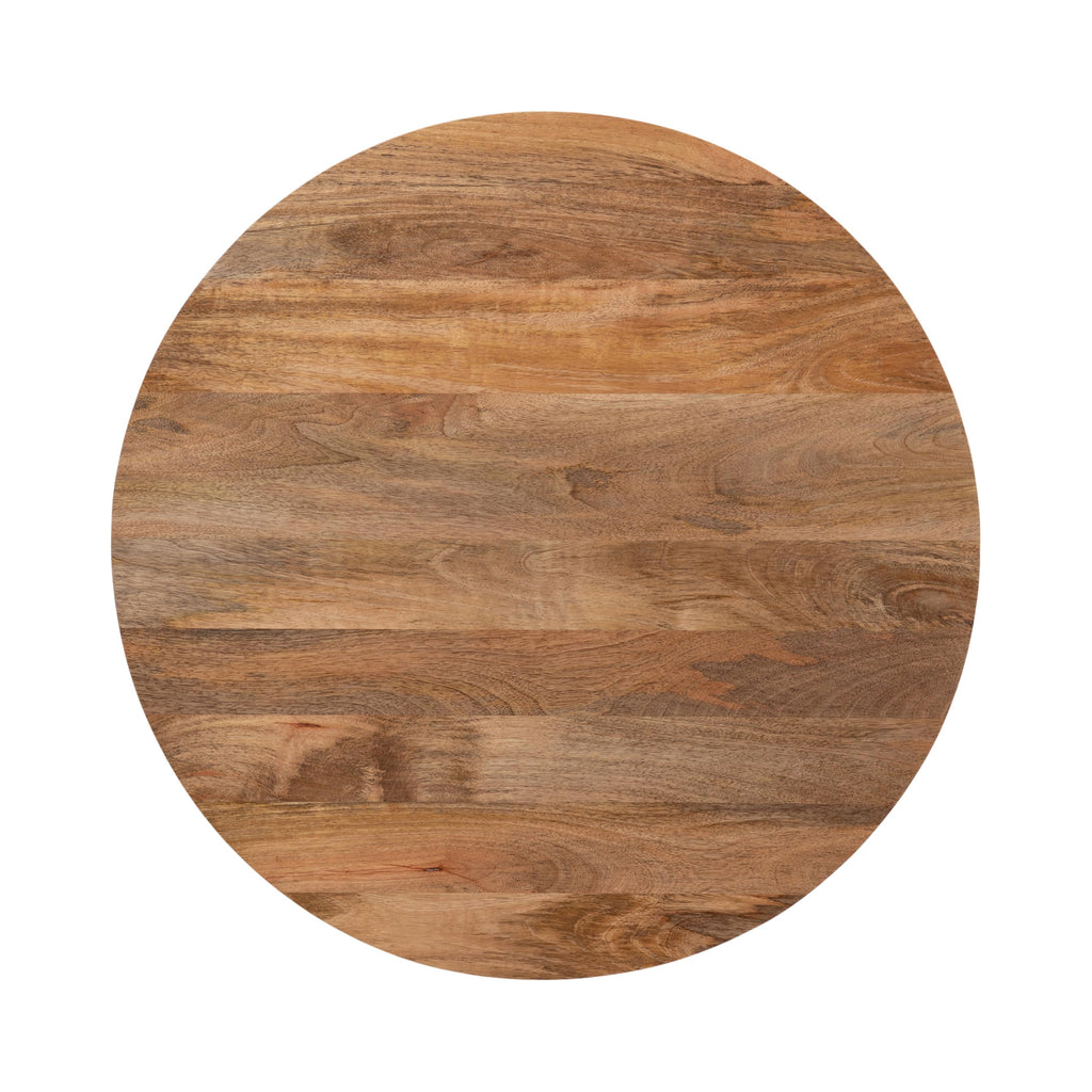 Round Mango Wood Coffee Table with Storage Q28943