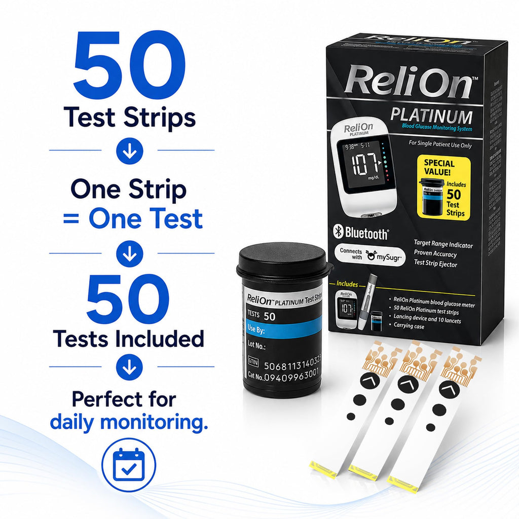 Blood Glucose Monitor Kit with 50 Test Strips H386